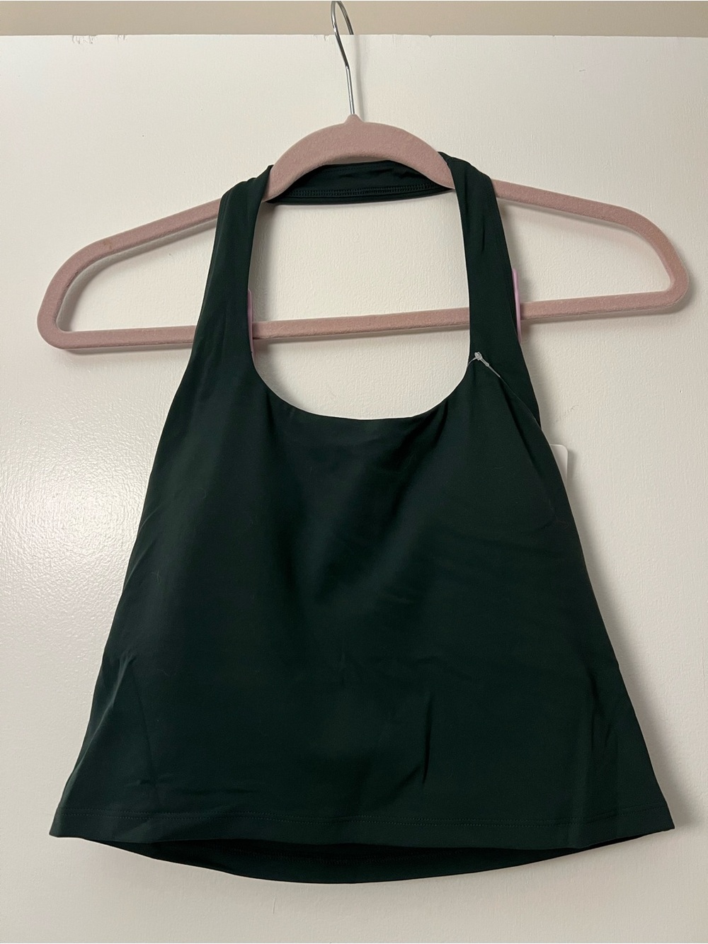 CRZ YOGA Butterluxe Built in Bra Halter Tank in Legend Green